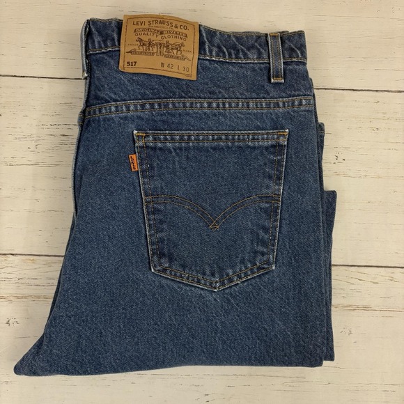 Levi's Other - Vintage Levi's 517 Orange Tab Bootcut Jeans Mens 42x30 Denim Made In USA 80s 90s